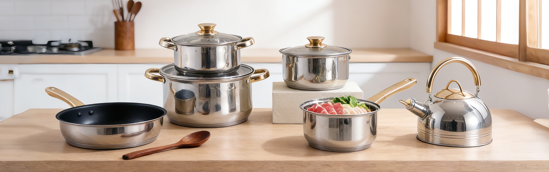 Utensilios de cocina de acero inoxidable