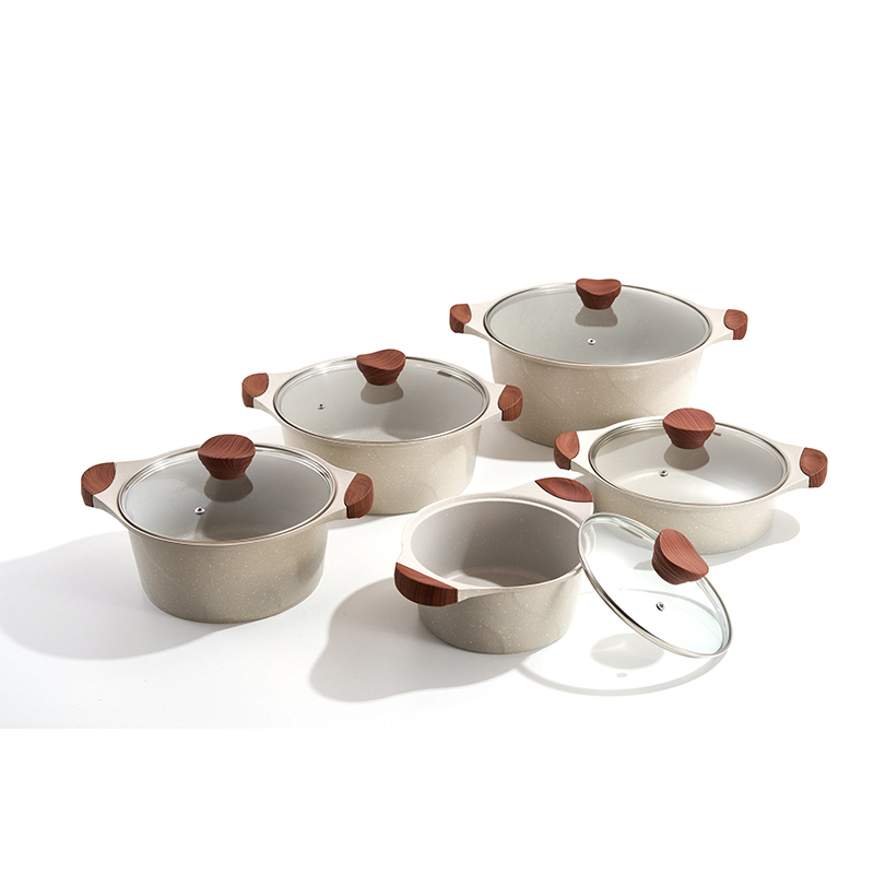 Juego de 10 ollas de aluminio LumiStone