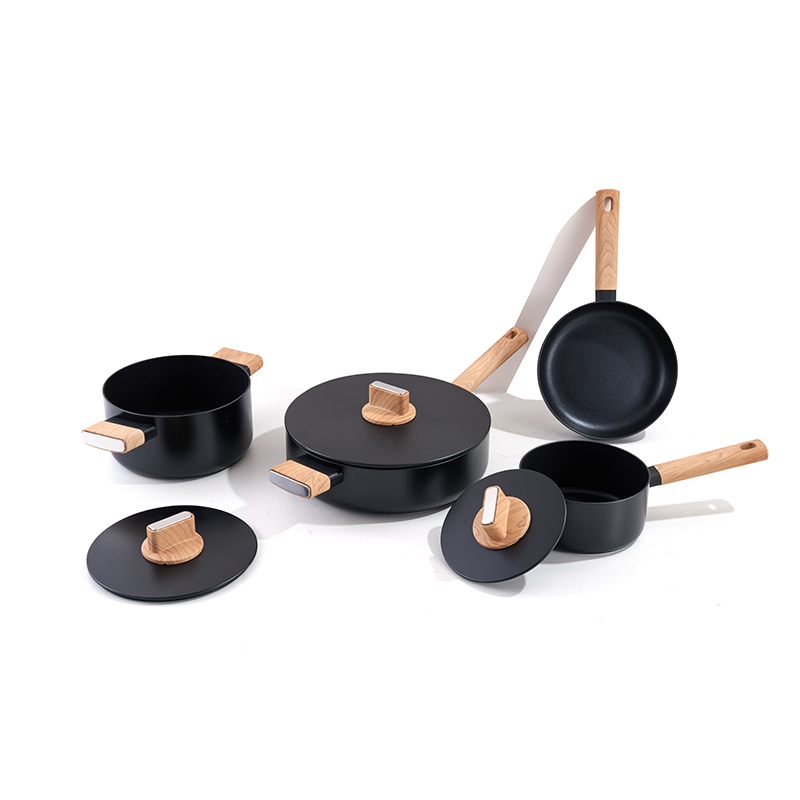 Juego de ollas y sartenes de aluminio de VERDADERO COLOR