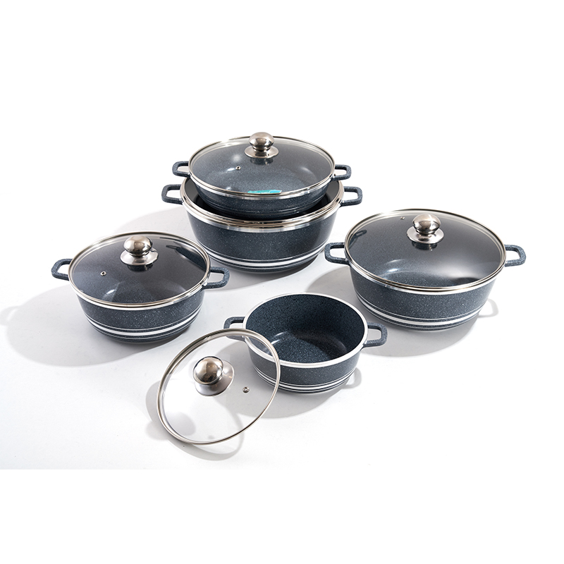 Juego de 10 ollas de aluminio MidnightGranite