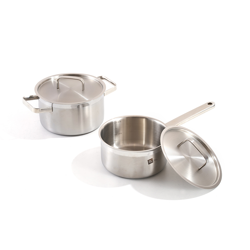 Utensilios de cocina de acero inoxidable con tapa