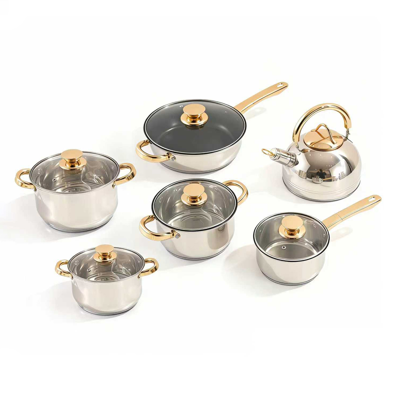 Juego de utensilios de cocina de acero inoxidable de 9 piezas