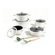 Juego de utensilios de cocina de aluminio MentaRelieve de 12 piezas Juego de utensilios de cocina de aluminio MentaRelieve de 12 piezas
